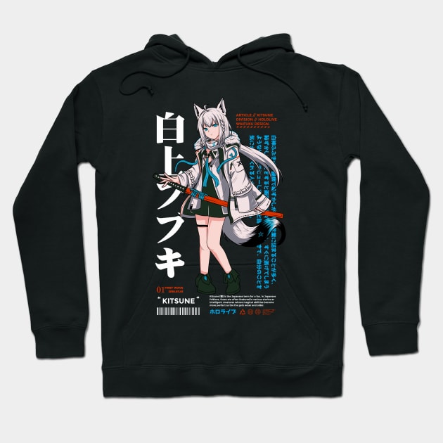 Hololive Japan Shirakami Fubuki - Kitsune Hoodie by Waifuku Merch